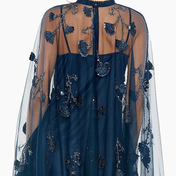 Mac Duggal Mac Embellished Mesh A-Line Minidress - Picture 2 of 2